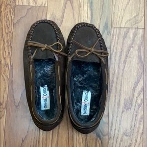 Brown Minnetonka Slippers